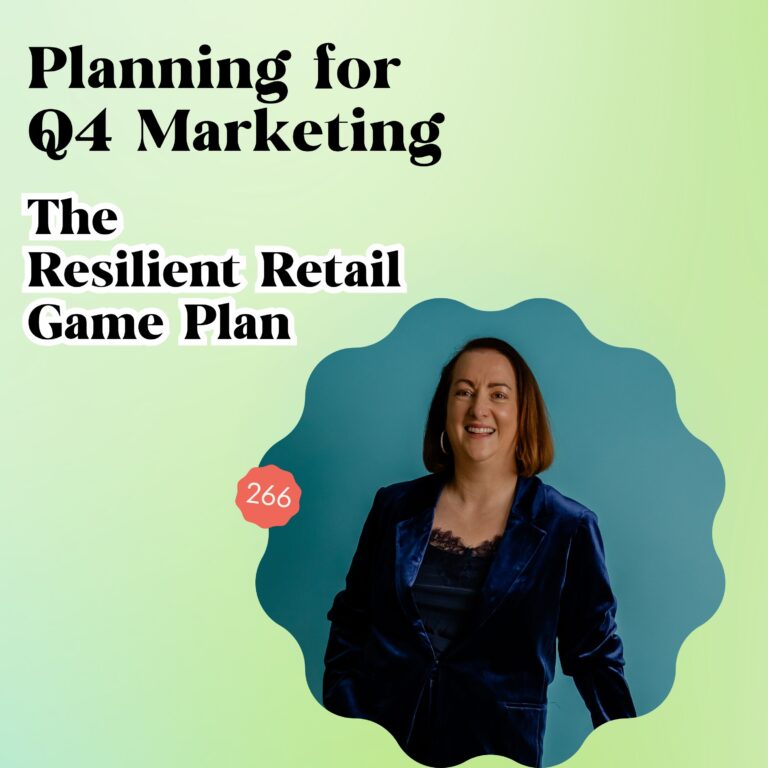 Poster for the episode of The Resilient Retail Game Plan which is about a retail marketing plan for Q4